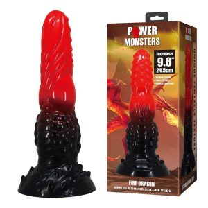 Power Monsters Siliconen Fantasydildo VuurDraak met Zuignap 24,5 cm rood-zwart Power Monsters Siliconen Fantasydildo VuurDraak met Zuignap 24,5 cm rood-zwart - Afbeelding 8