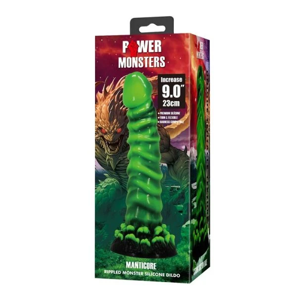 Power Monsters Manticore Fantasy Silikon-Dildo 23 cm Ø 5 cm groen-zwart Power Monsters Manticore Fantasy Silikon-Dildo 23 cm Ø 5 cm groen-zwart