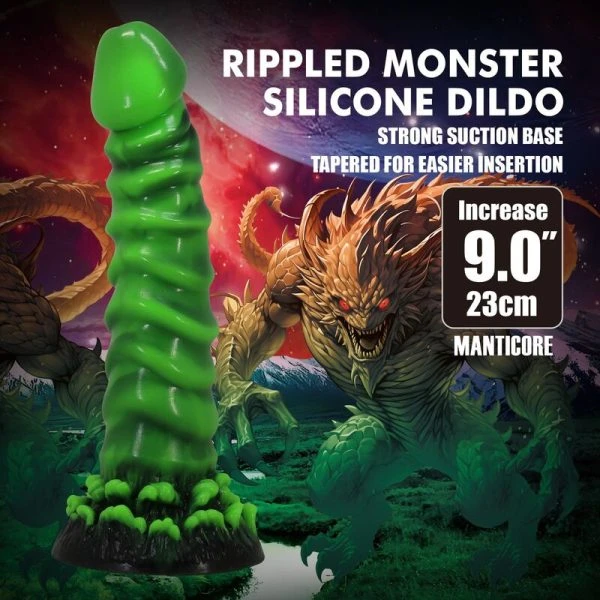 Power Monsters Manticore Fantasy Silikon-Dildo 23 cm Ø 5 cm groen-zwart Power Monsters Manticore Fantasy Silikon-Dildo 23 cm Ø 5 cm groen-zwart
