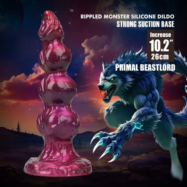 Power Monsters Silicone Dildo Primal Beastlord Pink Translucent 26 cm