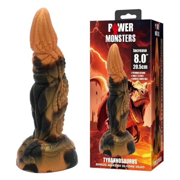 Power Monsters Tyrannosaurus Bicolor Silikon-Dildo 20,5 cm, Ø 5 cm Power Monsters Tyrannosaurus Bicolor Silikon-Dildo 20,5 cm, Ø 5 cm