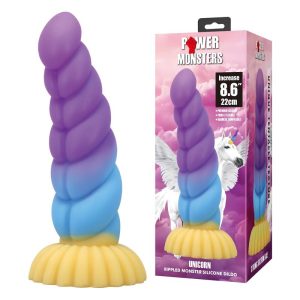 Power Monsters Eenhoorn siliconen dildo driekleurig 22 cm Ø 5 cm Power Monsters Eenhoorn siliconen dildo driekleurig 22 cm Ø 5 cm - Afbeelding 8