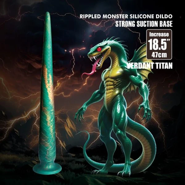 Power Monsters Wildwyrm Tail Bicolor Fantasy Silikon-Dildo 47 cm Power Monsters Wildwyrm Tail Bicolor Fantasy Silikon-Dildo 47 cm