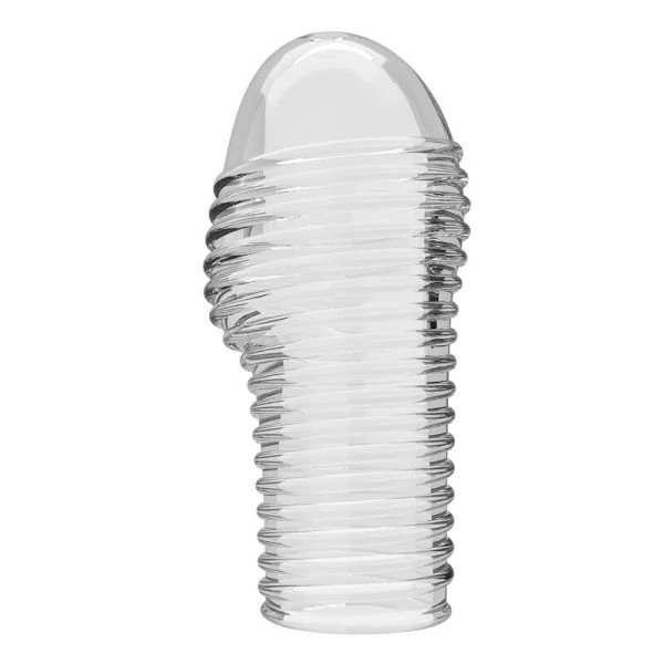 Pretty Love Penissleeve met gestructureerde ringen transparant
