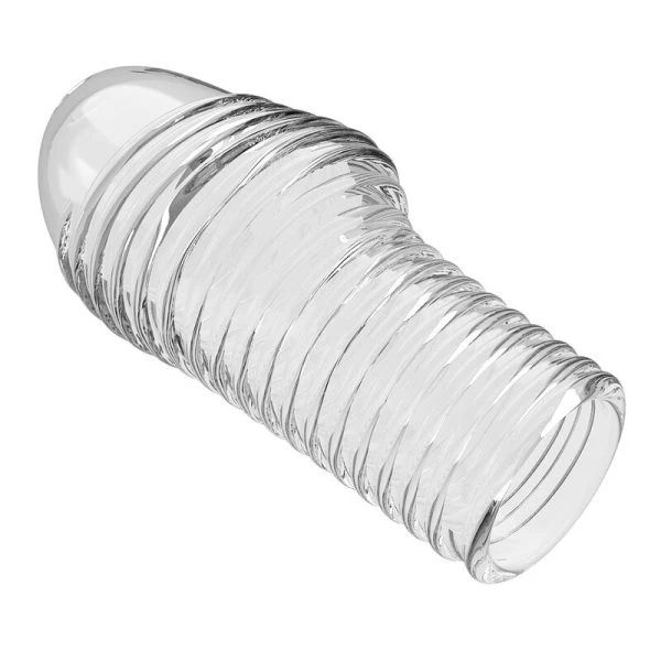 Pretty Love Penissleeve met gestructureerde ringen transparant