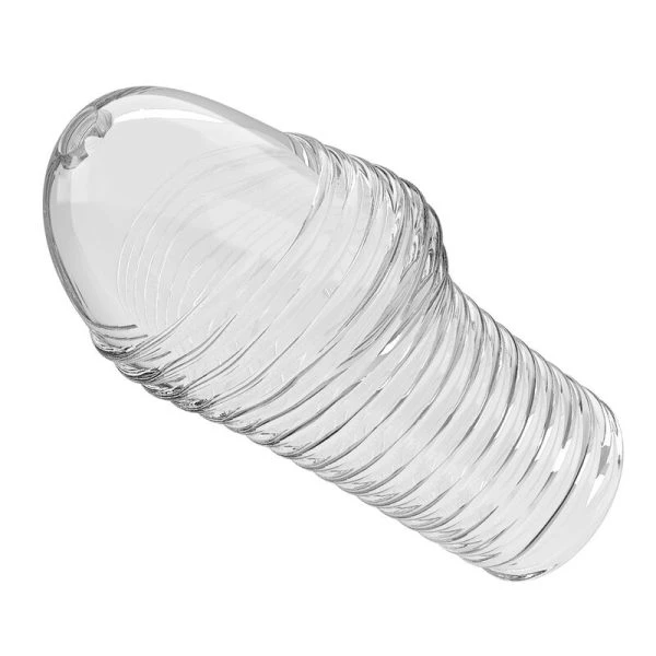 Pretty Love Penissleeve met gestructureerde ringen transparant