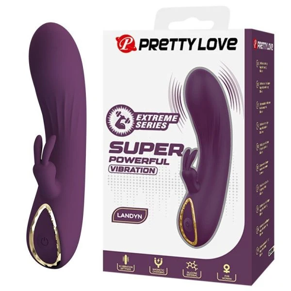 Pretty Love Landyn Konijnenvibrator met clitorisstimulator, paars