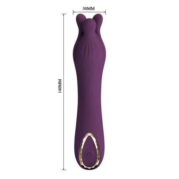 Pretty Love Lunao Oplaadbare G-Punt Vibrator met Dubbele Puntkop, Paars