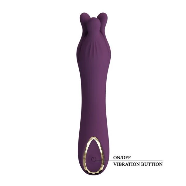 Pretty Love Lunao Oplaadbare G-Punt Vibrator met Dubbele Puntkop, Paars