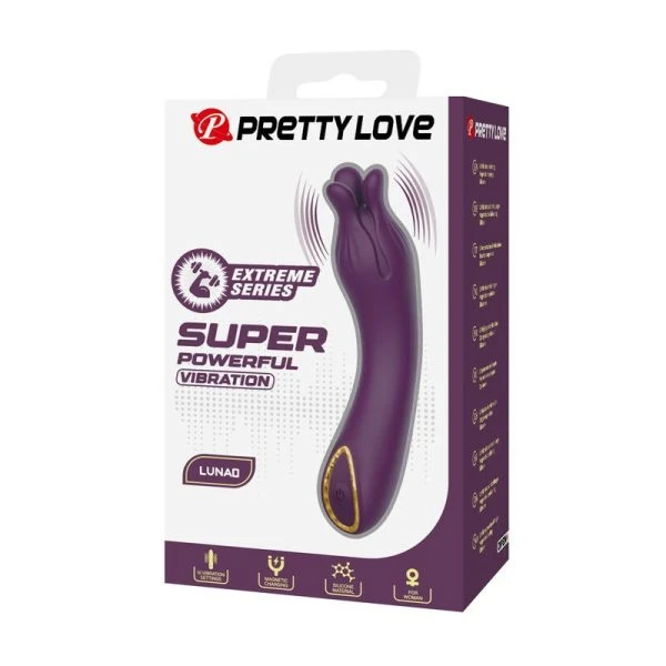 Pretty Love Lunao Oplaadbare G-Punt Vibrator met Dubbele Puntkop, Paars