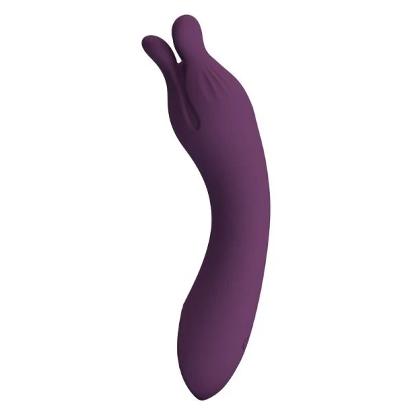 Pretty Love Lunao Oplaadbare G-Punt Vibrator met Dubbele Puntkop, Paars