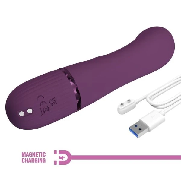 Pretty Love Margie oplaadbare konijnenvibrator met clitorisstimulator, paars Pretty Love Margie oplaadbare konijnenvibrator met clitorisstimulator, paars