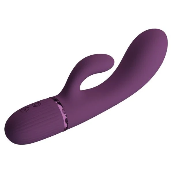 Pretty Love Margie oplaadbare konijnenvibrator met clitorisstimulator, paars Pretty Love Margie oplaadbare konijnenvibrator met clitorisstimulator, paars