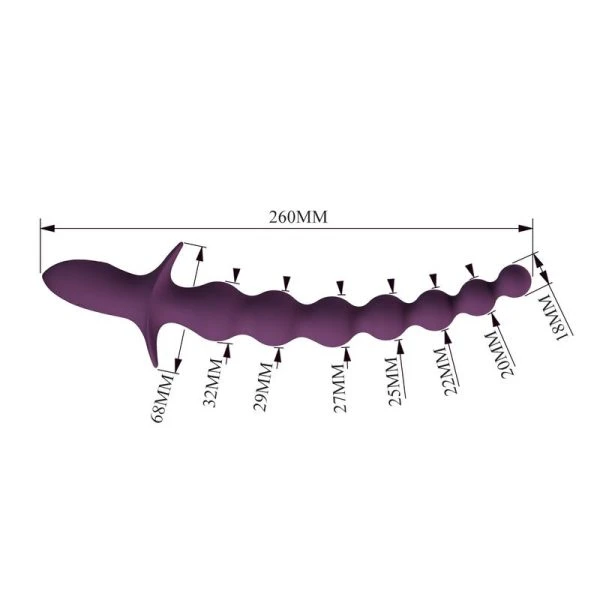 Pretty Love Anale Vibrator Madison met 10 functies, siliconen, paars