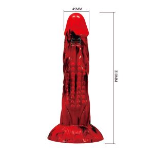 Power Monsters Minotaur Fantasy Silicone Dildo met Zuignap 21 cm rood-zwart Power Monsters Minotaur Fantasy Silicone Dildo met Zuignap 21 cm rood-zwart - Afbeelding 5