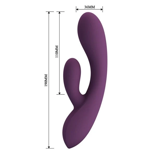Pretty Love Rosolyn Oplaadbare Konijnenvibrator met 10 functies, paars
