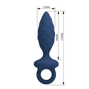 Mr Play Gestructureerde Anaalplug met Ring van Siliconen Blauw M Mr Play Gestructureerde Anaalplug met Ring van Siliconen Blauw M - Afbeelding 7