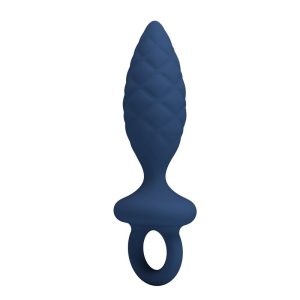 Mr Play Gestructureerde Anaalplug met Ring van Siliconen Blauw M Mr Play Gestructureerde Anaalplug met Ring van Siliconen Blauw M - Afbeelding 3