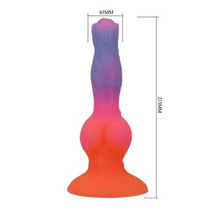 Power Monsters Siliconen Dildo Hercules met Zuignap 21,5 cm Ø 5 cm in Oranje Roze Blauw Power Monsters Siliconen Dildo Hercules met Zuignap 21,5 cm Ø 5 cm in Oranje Roze Blauw - Afbeelding 6