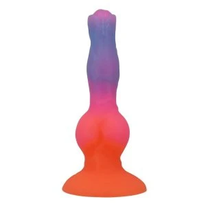 Power Monsters Silicone Dildo Hercules with Suction Cup 21.5 cm Ø 5 cm in Orange Pink Blue
