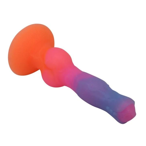 Power Monsters Siliconen Dildo Hercules met Zuignap 21,5 cm Ø 5 cm in Oranje Roze Blauw Power Monsters Siliconen Dildo Hercules met Zuignap 21,5 cm Ø 5 cm in Oranje Roze Blauw