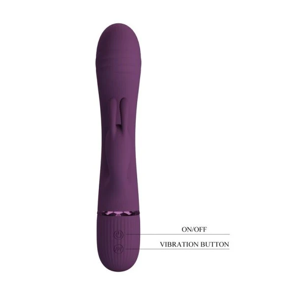 Pretty Love Rabbit-Vibrator Rocco met 10 functies en G-puntstimulatie, Paars