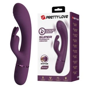 Pretty Love Rabbit-Vibrator Rocco mit 10 Funktionen und G-Punkt-Stimulation, Lila