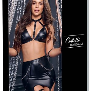 Cottelli BONDAGE Straps-Set met BH, rok en handboeien Cottelli BONDAGE Straps-Set met BH, rok en handboeien - Afbeelding 1