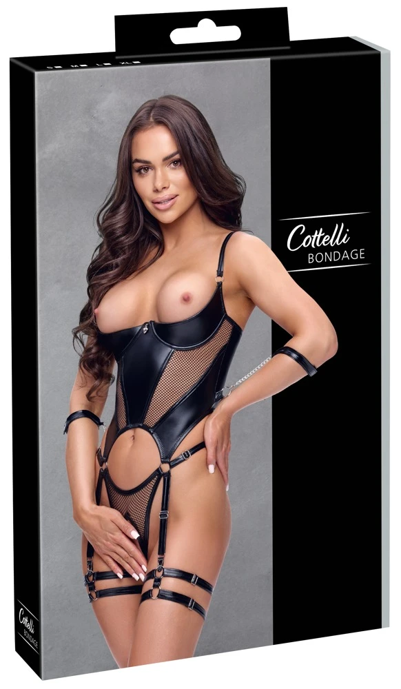 26452111021_verp.jpg Cottelli BONDAGE Straps-Body ouvert met zachte armboeien