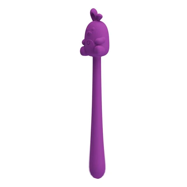 Pretty Love flexibele hazenvibrator Cute Bunny Flirtstick USB-paars