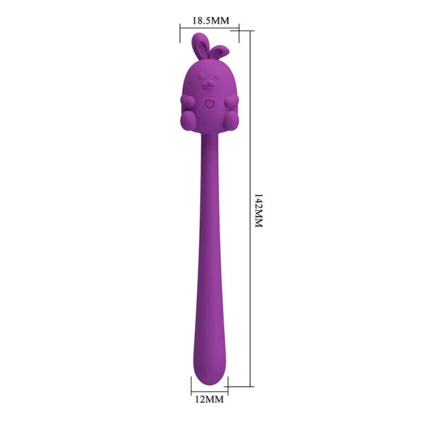 Pretty Love flexibele hazenvibrator Cute Bunny Flirtstick USB-paars