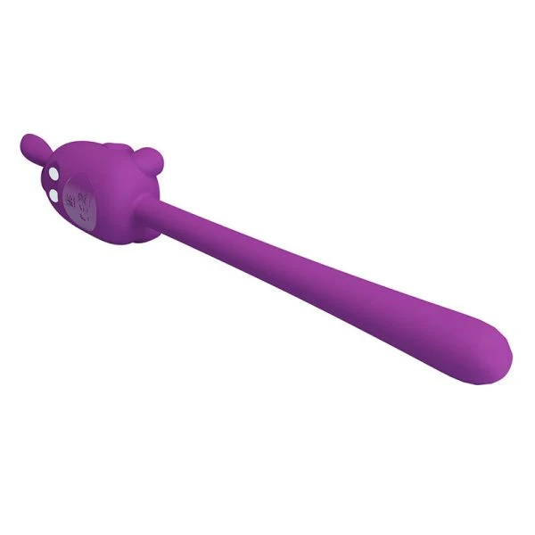 Pretty Love flexibele hazenvibrator Cute Bunny Flirtstick USB-paars
