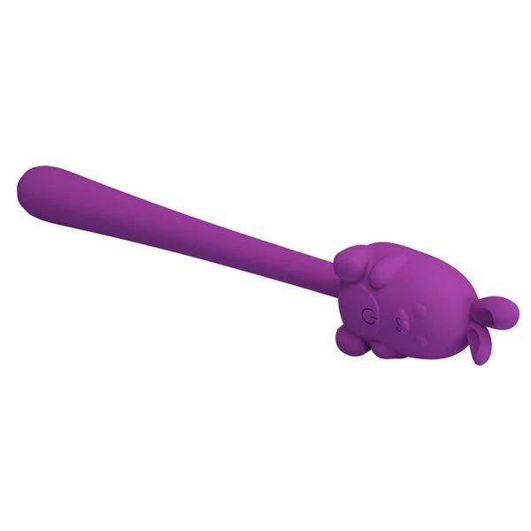 Pretty Love flexibele hazenvibrator Cute Bunny Flirtstick USB-paars