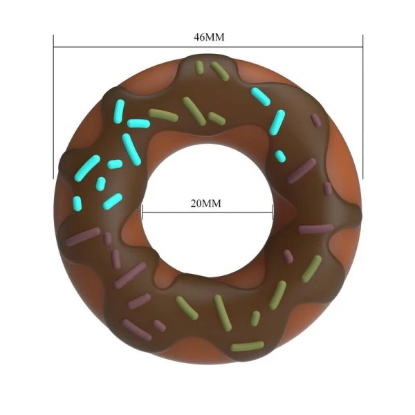 Pretty Love Super Donut Penisring bruin met hagelslag Pretty Love Super Donut Penisring bruin met hagelslag