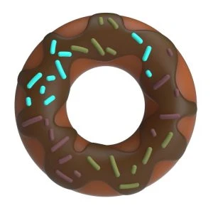 Pretty Love Super Donut Penisring bruin met hagelslag