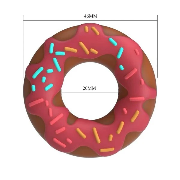 Pretty Love Super Donut Penisring van siliconen, roze Pretty Love Super Donut Penisring van siliconen, roze
