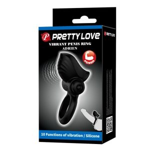 Pretty Love Adrien vibrerende penisring met 10 functies, siliconen, zwart Pretty Love Adrien vibrerende penisring met 10 functies, siliconen, zwart - Afbeelding 3