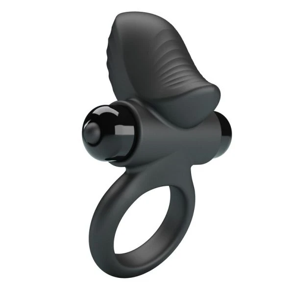 Pretty Love Adrien vibrerende penisring met 10 functies, siliconen, zwart