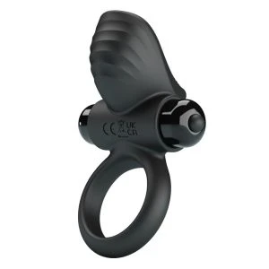 Pretty Love Adrien vibrerende penisring met 10 functies, siliconen, zwart
