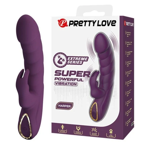 Pretty Love Harper Herlaadbare Haasvibrator met G-Punt- en Clitorisstimulatie