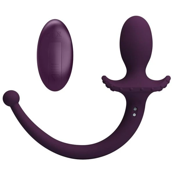 Pretty Love Anaalplug Lioea met flexibele staart, paars, 12 functies