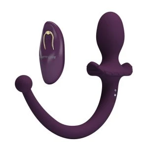 Pretty Love Anaalplug Lioea met flexibele staart, paars, 12 functies