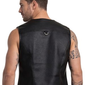 Svenjoyment Herenvest imitatieleer met karabijnketting Svenjoyment Herenvest imitatieleer met karabijnketting - Afbeelding 4