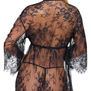 Cottelli LINGERIE Kimono Kant in het zwart Cottelli LINGERIE Kimono Kant in het zwart - Afbeelding 4