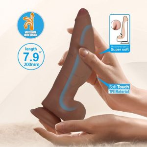 Pretty Love Cuthbert Realistische TPE-dildo 20 cm bruin Pretty Love Cuthbert Realistische TPE-dildo 20 cm bruin - Afbeelding 8