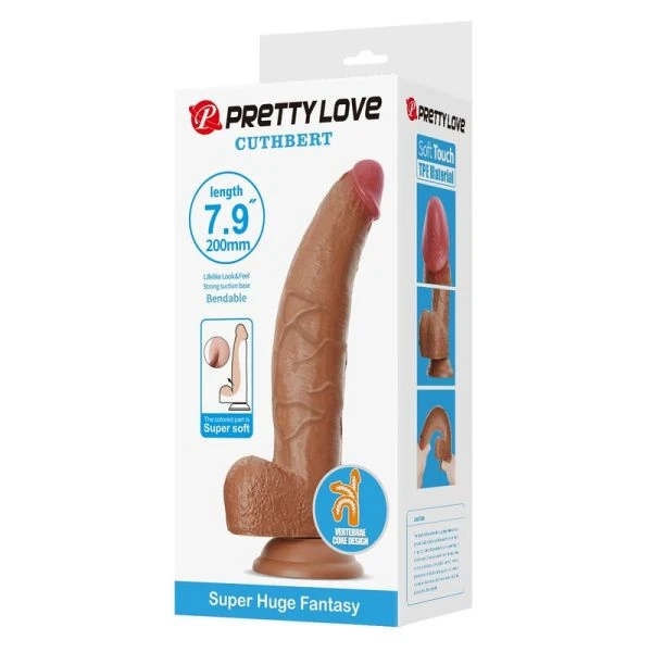 Pretty Love Cuthbert Realistische TPE-dildo 20 cm bruin Pretty Love Cuthbert Realistische TPE-dildo 20 cm bruin