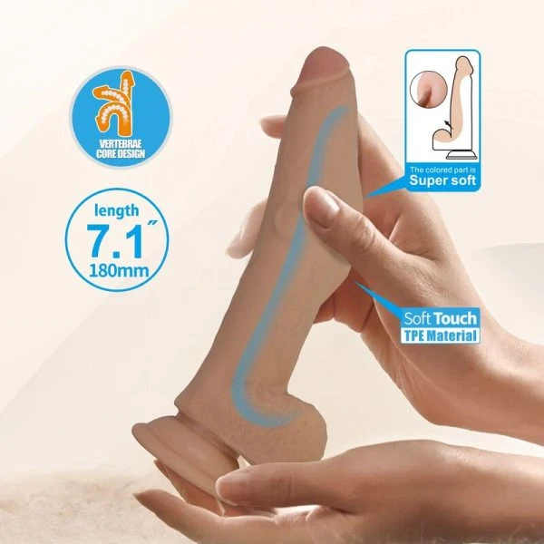 Pretty Love Ellcument Realistische Dildo 18 cm Ø 4,5 cm TPE natuur