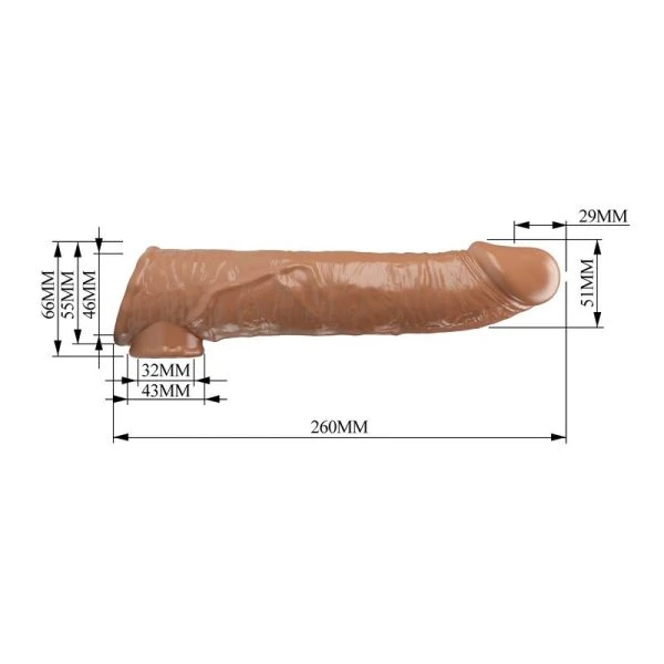 Pretty Love verstelbare penisverlengingshoes 26 cm met zuignap bruin Pretty Love verstelbare penisverlengingshoes 26 cm met zuignap bruin