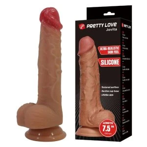 Pretty Love Silikon-Dildo Jovita mit Saugnapf 19 cm Ø 4,5 cm hautfarben