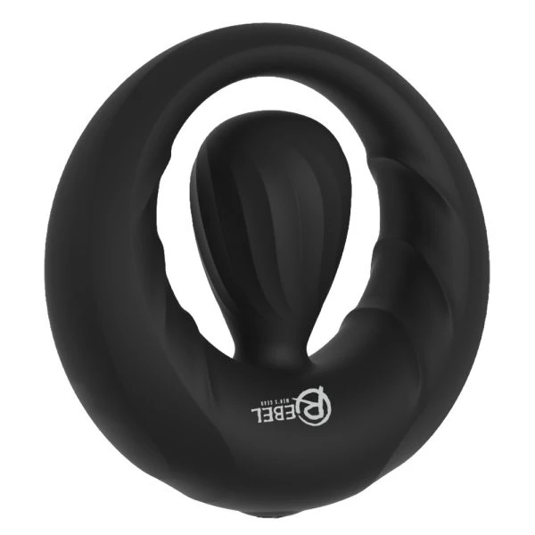Rebel Cock Ring met Vibro-stimulator, siliconen, zwart Rebel Cock Ring met Vibro-stimulator, siliconen, zwart